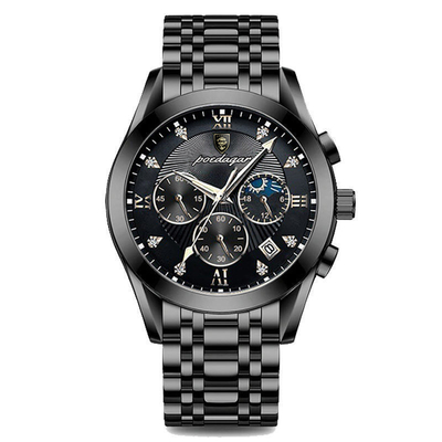 스테인리스 스틸 쿼츠 손목시계 43mm 케이스 지름과 쿼츠 운동
