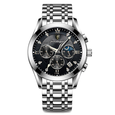스테인리스 스틸 쿼츠 손목시계 43mm 케이스 지름과 쿼츠 운동
