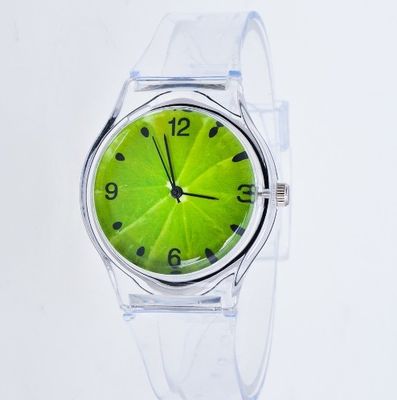 플라스틱 스포츠 시계 투명 스트랩 40mm 다이얼 ODM 가능