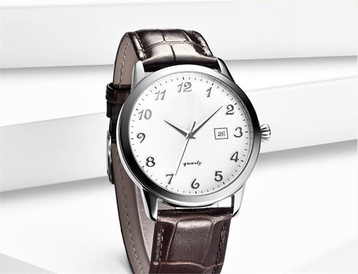 가죽 스트랩 크로노그래프 손목 시계 42mm 다이얼 220mm 벨트